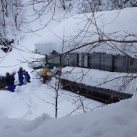 黒薙温泉旅館除雪作業