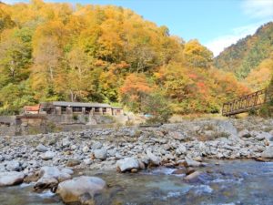 祖母谷温泉付近の様子