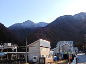 宇奈月温泉街からの景色