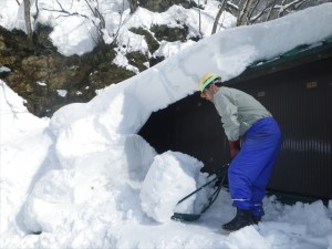 除雪中！