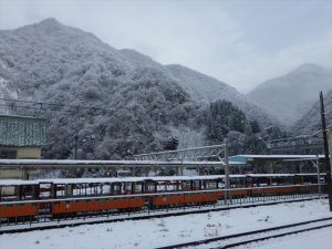 宇奈月の雪景色